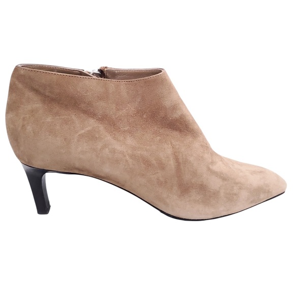 HERMÈS Brown Suede Kitten Heel Boots in Sz 37.5 - Picture 4 of 9